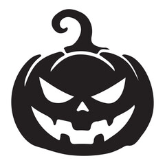 Scary Halloween Pumpkin Vector Illustration for Holiday Designs