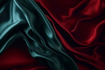 Obraz premium Colourful satin fabric silk wave flying background. Colourful gradient silk flying fabric. Waving satin cloth