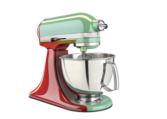 Colorful kitchen mixer with a vintage design