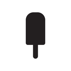 Ice cream stick icon with popsicle shape for cold dessert