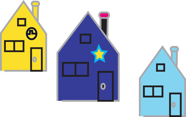 vector illustration of houses