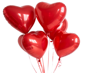 Heart shaped red balloons for celebration decor