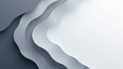 Abstract grayscale waves with gradient transition.