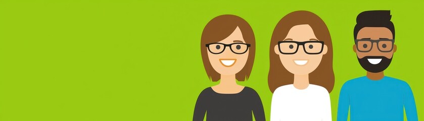 Obraz premium Diverse people smiling, teamwork, success, unity, positive attitude