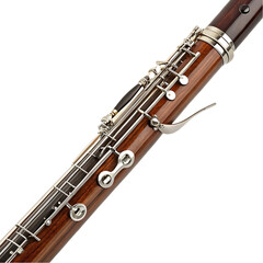Obraz premium music bassoon illustration isolated on white background.. Metallic musical instruments on white .