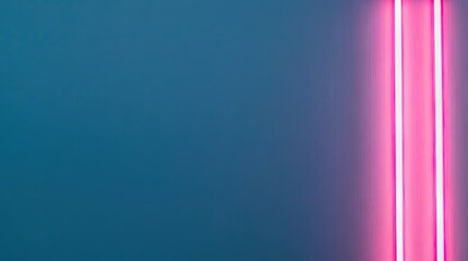 Pink neon lights against teal wall