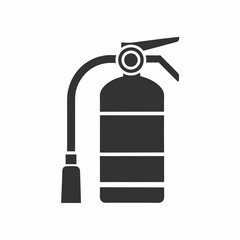Minimalist Fire Extinguisher Icon with Smooth Vector silhouette Design.