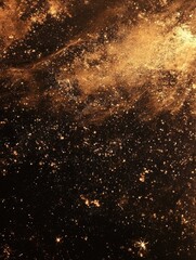 Obraz premium Abstract Golden Glittering Sparkles on Dark Background for Celebration