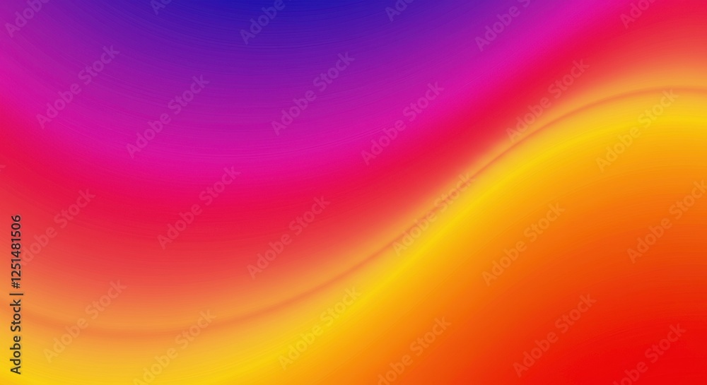Poster vibrant gradient wave: abstract image featuring a dynamic wave pattern in a gradient of vibrant colo