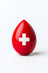 Fototapeta premium Realistic 3d red blood drop isolated on white background