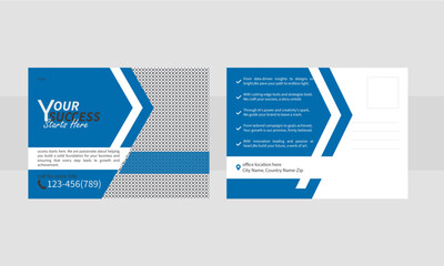 An amazing postcard design created with blue and white colors.