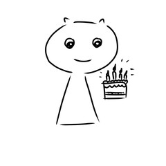 vector illustration of a cartoon