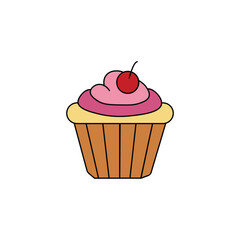 cupcake vector type icon