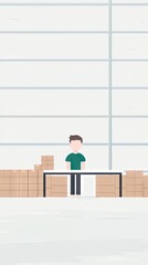 Person working with boxes in a warehouse