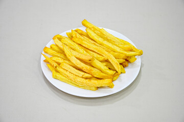 French fries Snack food crispy potato . Fast food or  snacks concept. Patates cips. Patates kizartmasi.