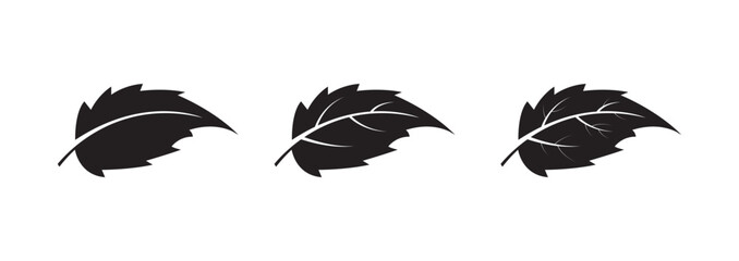 Simple leaf icon, leaf logo vector illustration.