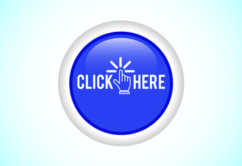 Click here button design illustration, Clicking icon suitable for mobile app, and website