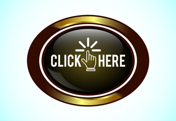 Click here button design illustration, Clicking icon suitable for mobile app, and website
