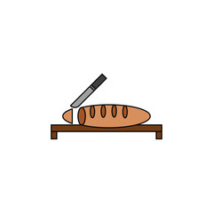 baguette vector type icon