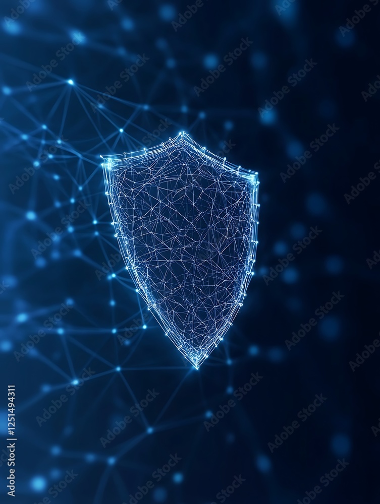 Poster Image of a transparent firewall blocking unauthorized data traffic in a digital environment.