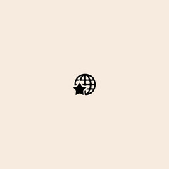 Fototapeta premium Globe-Earth icon flat vector design.