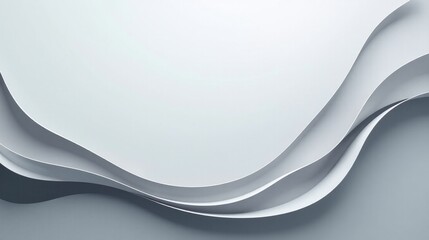 Obraz premium A minimalist abstract composition featuring smooth, monochromatic waves.
