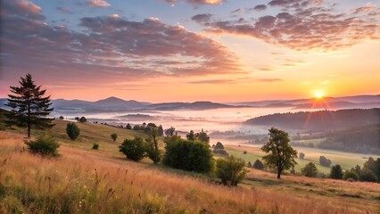 Obraz premium sunrise over the mountains