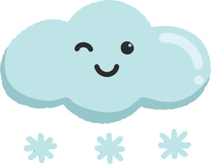 clip art cute watercolor illustration of colorful soft happy blue clouds for child daycare and nursery wallpaper