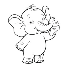  Cute Baby Elephant coloring page