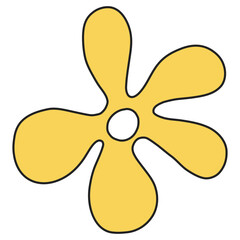 hand drawn leave and flower