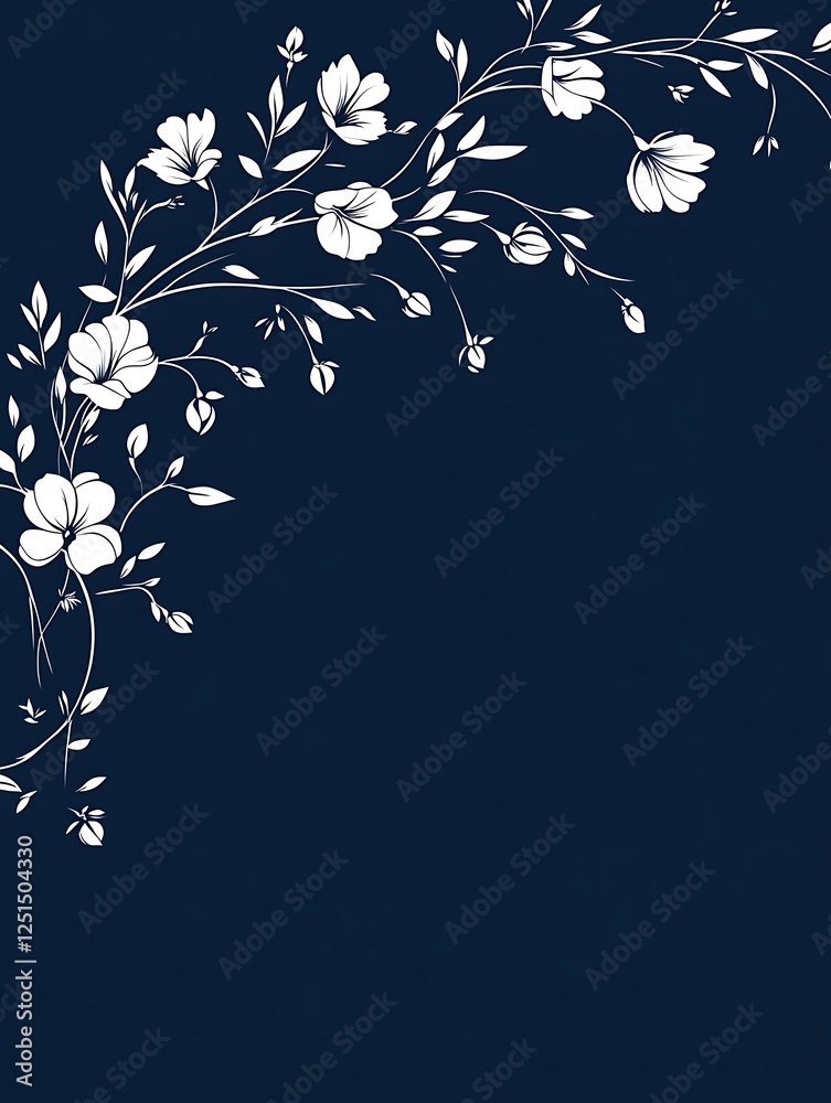 Poster a modern floral vector frame design featuring soft curves, ideal for artistic projects and creative 