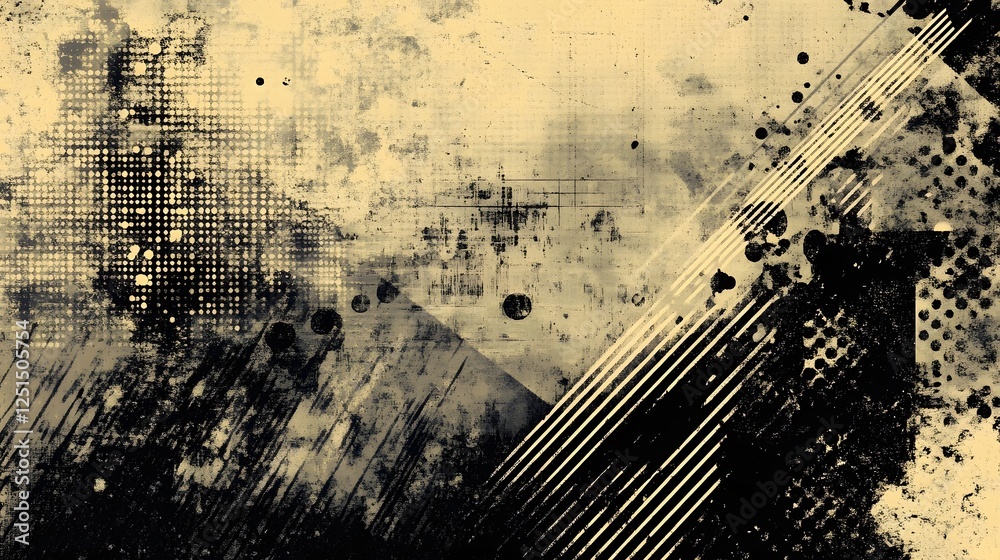 Poster dynamic grunge splatter and abstract paint textured background in monochrome and vibrant colors for 