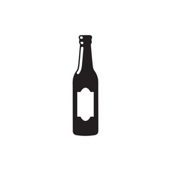 Beer bottle icon, vector illustration.