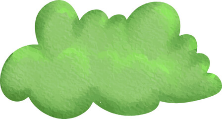 clip art cute watercolor illustration of colorful green bush and grass for child daycare and nursery wallpaper