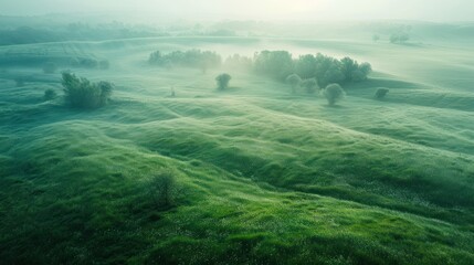 green grass with dew
