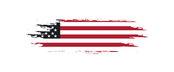 USA flag texture vector.