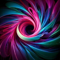 Fototapeta premium Dynamic fluid motion of geometric shapes