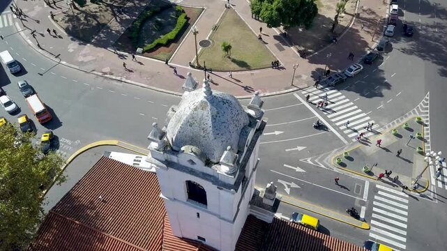 Aerial view of the Cabildo building, Buenos Aires, Argentina