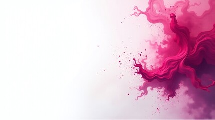 Naklejka premium Abstract pink splatter against a white background.