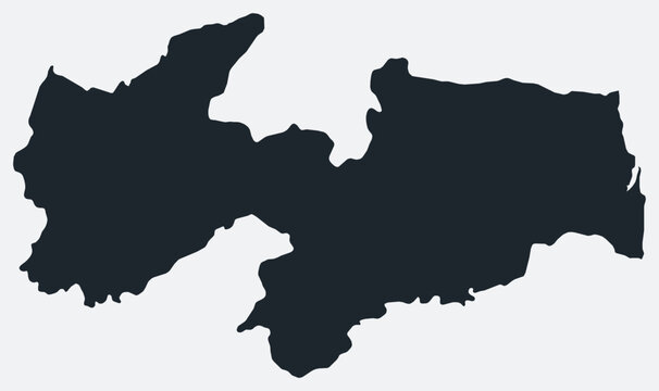 Paraiba map. Just a simple border map. Shape of the state. Flat blank Paraiba outline. Vector boundary illustration.
