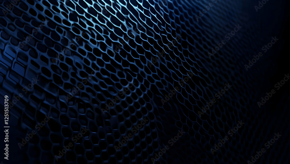 Poster blue technology background with a hexagonal pattern