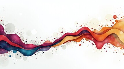 Obraz premium The image presents an abstract composition featuring vibrant colors and fluid shapes against a white backdrop.