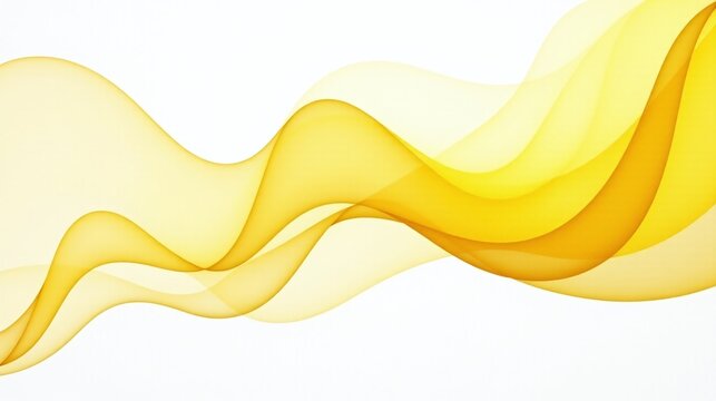 Aesthetic wave pattern in vivid yellow hues against a stark white background.
