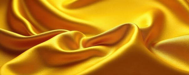 Obraz premium Luxurious gold fabric, shimmering folds, light catches texture, texture, sunlight