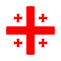 Round Georgia flag icon