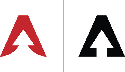 letter a arrow logo, letter a arrow icon,  letter a recycle, vector file
