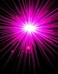 Vivid Pink Light Rays Exploding From Center