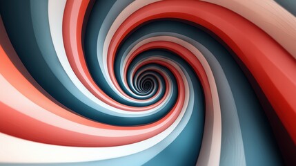 Seamless Spiral Pattern in Muted Colors Creating an Optical Illusion Effect