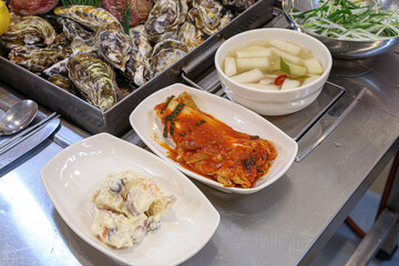 korean traditional food. cabbage kimchi