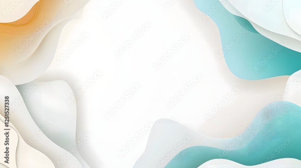 Aufkleber mesmerizing fluid gradient waves in pastel tones for modern abstract aesthetic background